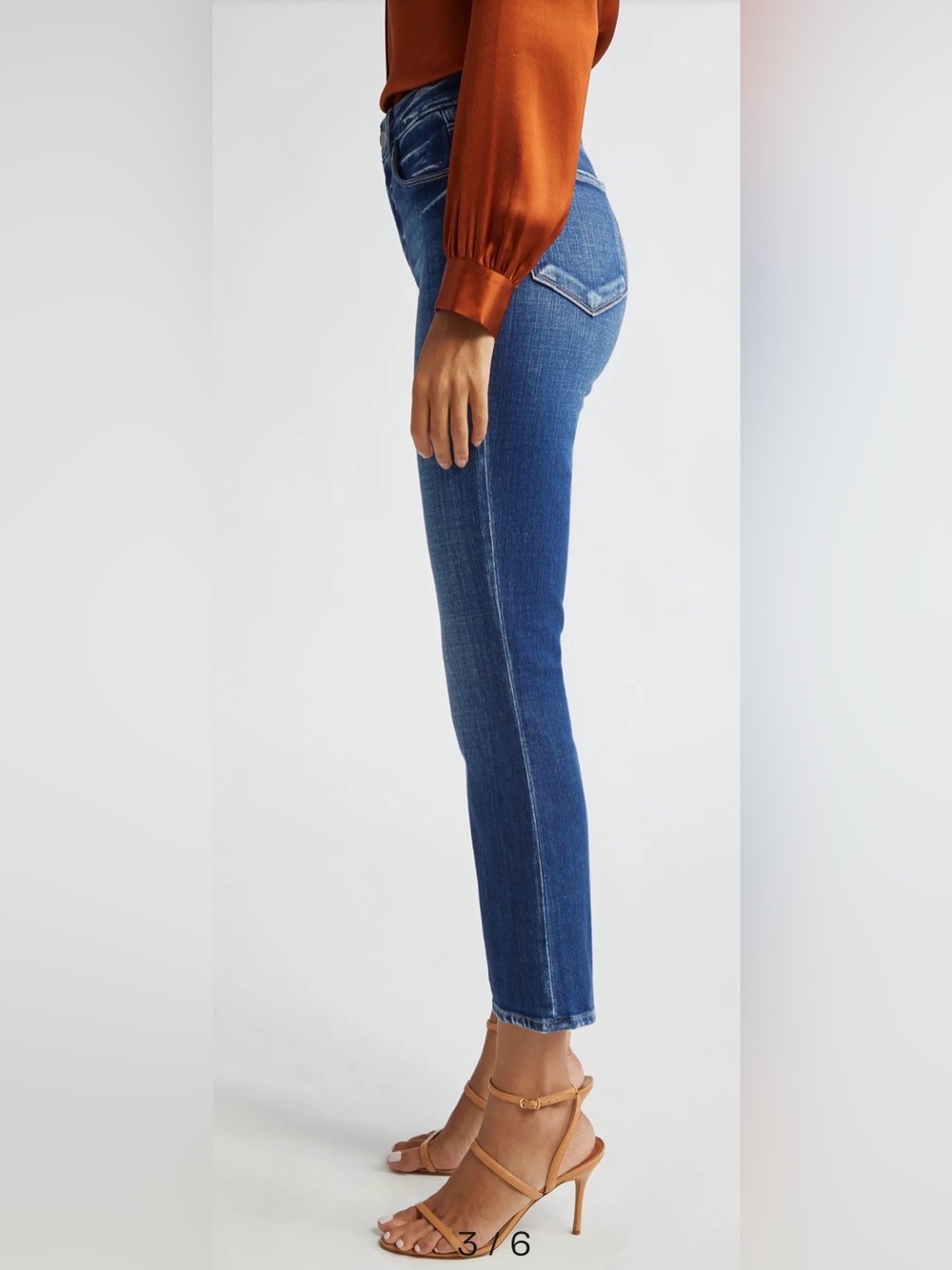 NWOT L’Agence Tati High Waist Crop Micro Bootcut Jeans - Picture 3 of 7